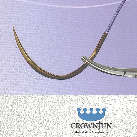 上海小金可吸收缝线带针4-0